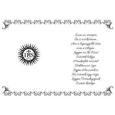 Borítékos üdvözlőlap elsőáldozásra