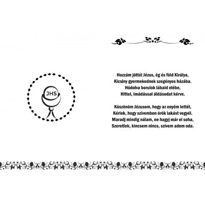 Borítékos üdvözlőlap elsőáldozásra