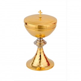 Ciboriu clasic din alama aurita 18.5 cm