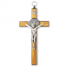 Cruce benedictina din lemn de maslin