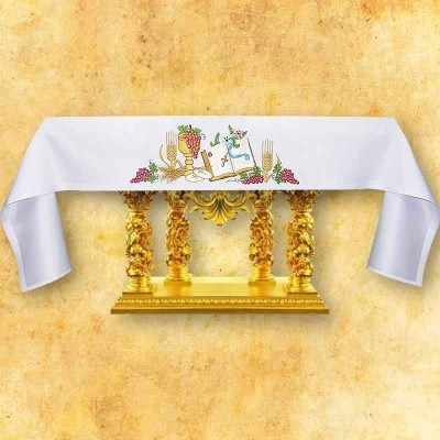Fata de altar cu simbol euharistic
