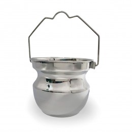 Galetusa pentru apa sfintita, cromat 11.5x13.5 cm