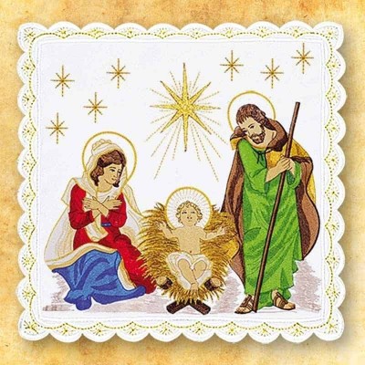 Pala brodata pentru craciun