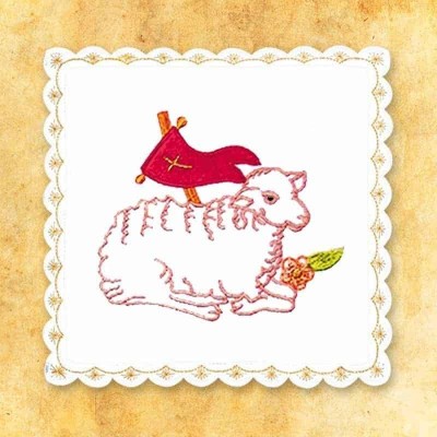 Pala brodata cu simbol pascal