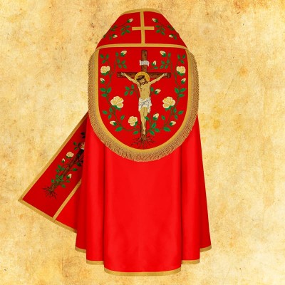 Pluvial brodat Isus pe Cruce