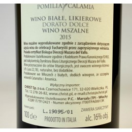 Vin liturgic alb, licoros, 1L, Pomilia Calamia
