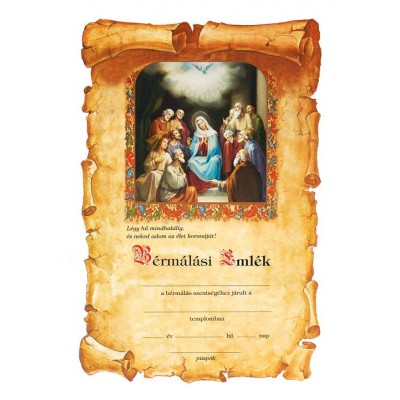 Emléklap bérmálkozásra