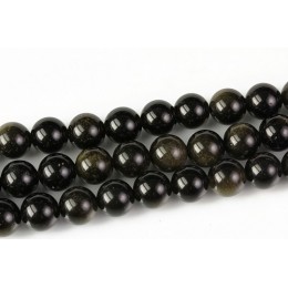 Rozariu obsidian curcubeu, 6 mm