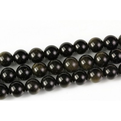 Rozariu obsidian curcubeu, 6 mm