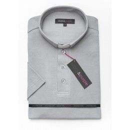 Tricou clerical gri