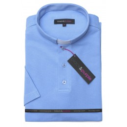 Tricou clerical albastru deschis