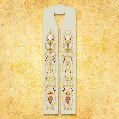 Stola brodata cu simbol euharistic