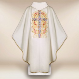 Ornat brodat cu simbol euharistic