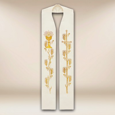 Stola brodata cu simbol euharistic