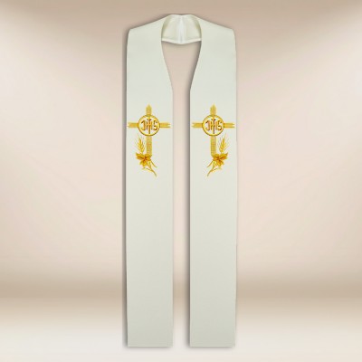 Stola brodata cu simbol JHS