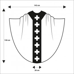 Ornat brodat cu fir auriu si pietre