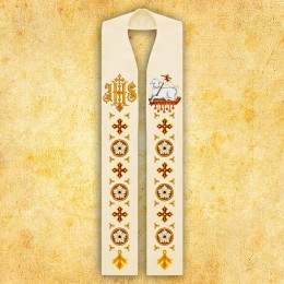 Stola brodata cu simbol pascal