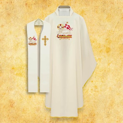 Ornat brodat cu simbol pascal