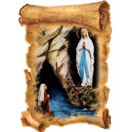 Magnet Fecioara de la Lourdes 6x9 cm