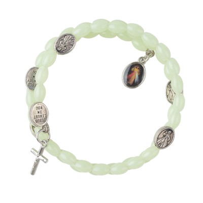 Bratara fosforescenta tip rozariu