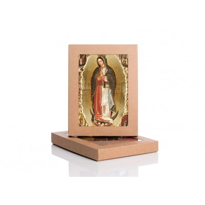 Icoana-Sfanta Fecioara de la Guadeloupe 17x23 cm