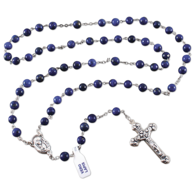 Rozariu lapis lazuli, 6 mm